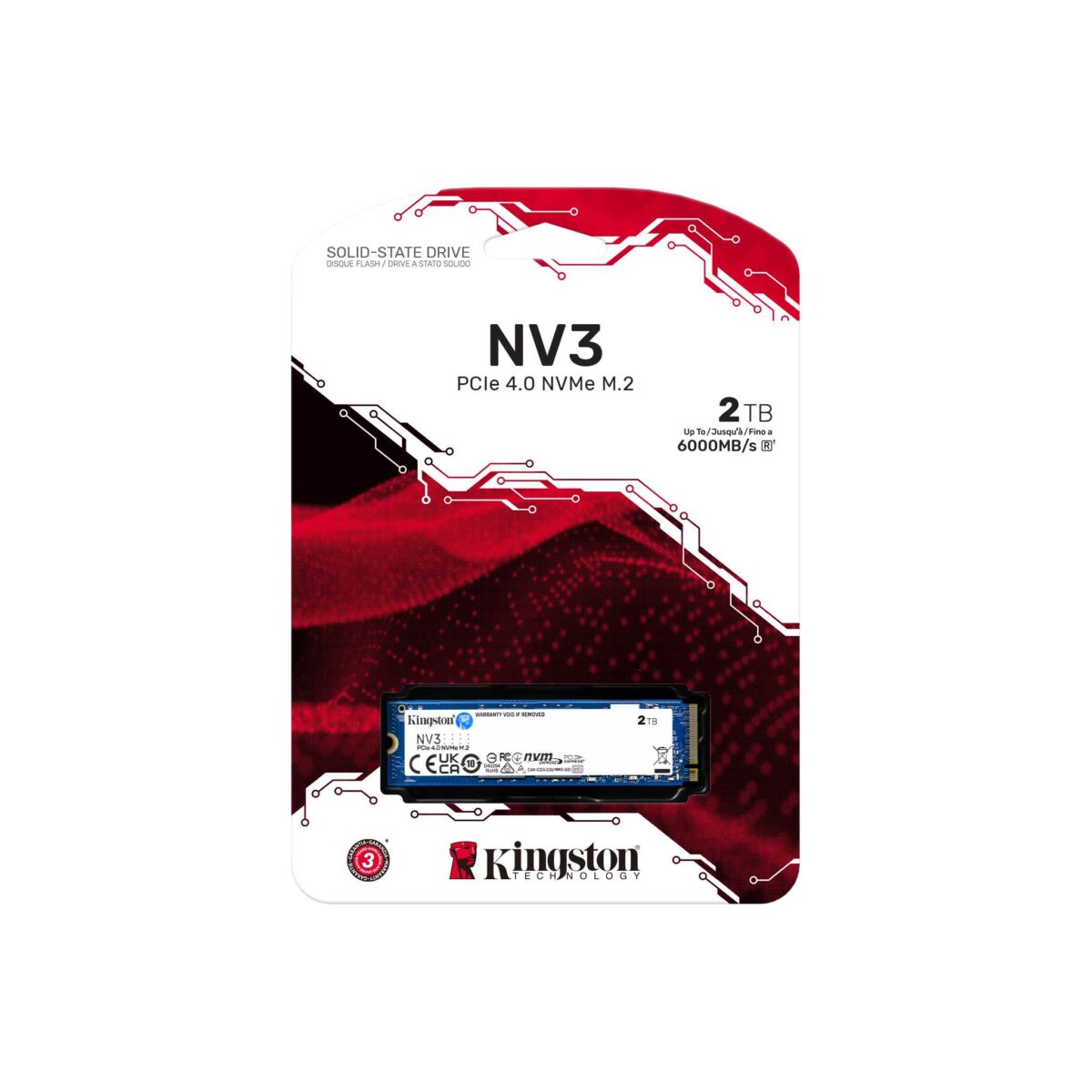 KINGSTON SSD M.2 SNV3S/2000G, 2TB, NVMe, PCIe 4.0 - Image 2